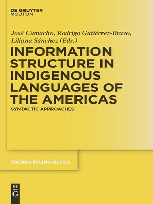 cover image of Information Structure in Indigenous Languages of the Americas